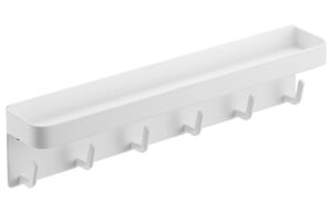 B&iacute;l&yacute; kovov&yacute; n&aacute;stěnn&yacute; vě&scaron;&aacute;k na kl&iacute;če Yamazaki Smart 6 x 24