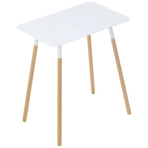 B&iacute;l&yacute; kovov&yacute; odkl&aacute;dac&iacute; stolek Yamazaki Plain 45 x 30 cm