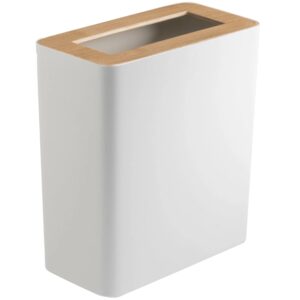 B&iacute;l&yacute; kovov&yacute; odpadkov&yacute; ko&scaron; Yamazaki Rin 10 l