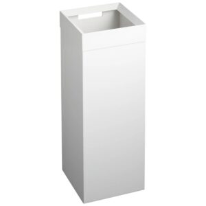 B&iacute;l&yacute; kovov&yacute; odpadkov&yacute; ko&scaron; Yamazaki Tall 27 l