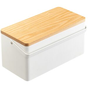 B&iacute;l&yacute; kovov&yacute; organiz&eacute;r na &scaron;ic&iacute; potřeby Yamazaki Tower 27 x 14 cm