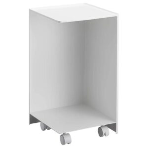 B&iacute;l&yacute; kovov&yacute; poj&iacute;zdn&yacute; stojan na toaletn&iacute; pap&iacute;r Yamazaki Tower 43 cm