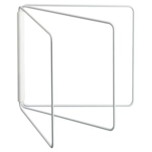 B&iacute;l&yacute; kovov&yacute; skl&aacute;dac&iacute; stojan na utěrky Yamazaki Tower