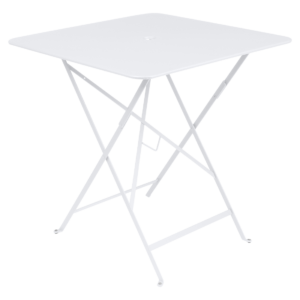 B&iacute;l&yacute; kovov&yacute; skl&aacute;dac&iacute; stůl Fermob Bistro 71 x 71 cm