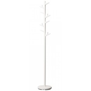 B&iacute;l&yacute; kovov&yacute; stojac&iacute; vě&scaron;&aacute;k Yamazaki Branch 176 cm