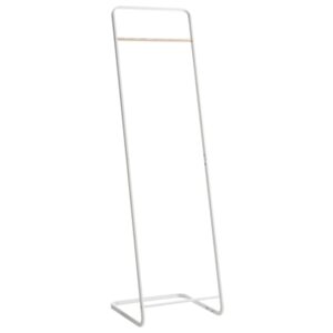 B&iacute;l&yacute; kovov&yacute; stojac&iacute; vě&scaron;&aacute;k Yamazaki Tower II. 140 cm