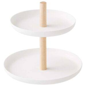 B&iacute;l&yacute; kovov&yacute; stojan na &scaron;perky Yamazaki Tosca 15 cm