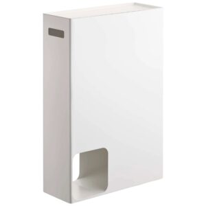 B&iacute;l&yacute; kovov&yacute; stojan na toaletn&iacute; pap&iacute;r Yamazaki Tower II. 48 cm