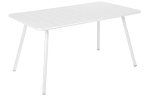 B&iacute;l&yacute; kovov&yacute; stůl Fermob Luxembourg 143 x 80 cm