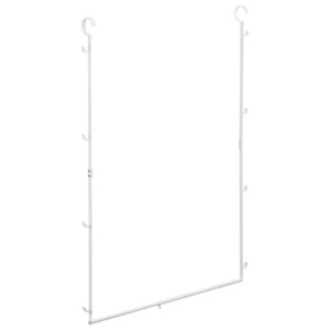 B&iacute;l&yacute; kovov&yacute; vě&scaron;&aacute;k do &scaron;atn&iacute;ku Yamazaki Smart 56/96 cm