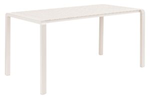 B&iacute;l&yacute; kovov&yacute; zahradn&iacute; j&iacute;deln&iacute; stůl ZUIVER VONDEL 168