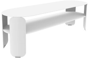 B&iacute;l&yacute; kovov&yacute; zahradn&iacute; konferenčn&iacute; stolek Fermob Bebop 120 x 40 cm