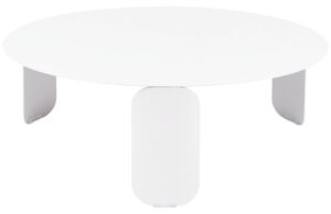 B&iacute;l&yacute; kovov&yacute; zahradn&iacute; konferenčn&iacute; stolek Fermob Bebop 80 cm