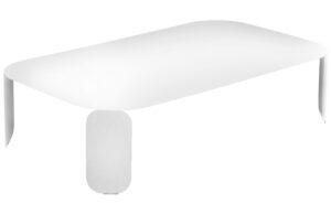 B&iacute;l&yacute; kovov&yacute; zahradn&iacute; konferenčn&iacute; stolek Fermob Bebop I. 120 x 70 cm