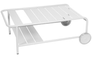 B&iacute;l&yacute; kovov&yacute; zahradn&iacute; konferenčn&iacute; stolek Fermob Luxembourg 105 x 72 cm