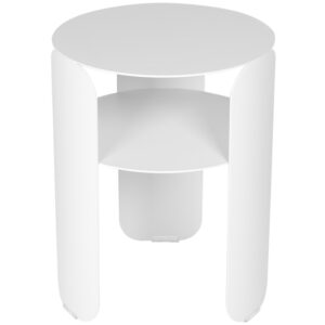 B&iacute;l&yacute; kovov&yacute; zahradn&iacute; odkl&aacute;dac&iacute; stolek Fermob Bebop 35 cm