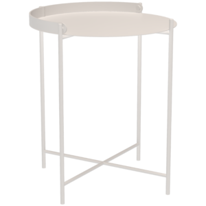 B&iacute;l&yacute; kovov&yacute; zahradn&iacute; odkl&aacute;dac&iacute; stolek HOUE Edge 46