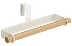 B&iacute;l&yacute; kovov&yacute; z&aacute;věsn&yacute; drž&aacute;k na utěrky Yamazaki Tosca 19 cm