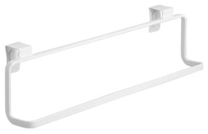 B&iacute;l&yacute; kovov&yacute; z&aacute;věsn&yacute; drž&aacute;k na utěrky Yamazaki Tower 30 cm