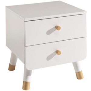 B&iacute;l&yacute; lakovan&yacute; nočn&iacute; stolek Vipack Billy 43