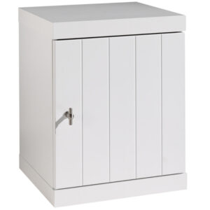 B&iacute;l&yacute; lakovan&yacute; nočn&iacute; stolek Vipack Robin 55