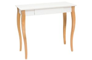 B&iacute;l&yacute; lakovan&yacute; pracovn&iacute; stůl RAGABA LILLO 85 x 40 cm