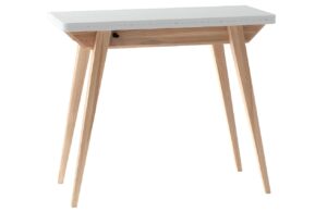 B&iacute;l&yacute; lakovan&yacute; rozkl&aacute;dac&iacute; toaletn&iacute; stolek RAGABA ENVELOPE 65 / 90 x 44 / 90 cm