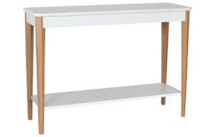 B&iacute;l&yacute; lakovan&yacute; toaletn&iacute; stolek RAGABA ASHME 105 x 35 cm