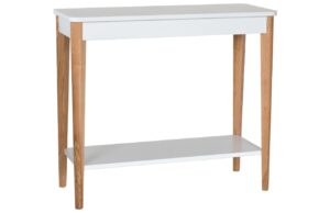 B&iacute;l&yacute; lakovan&yacute; toaletn&iacute; stolek RAGABA ASHME 85 x 35 cm