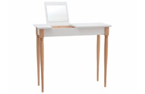 B&iacute;l&yacute; lakovan&yacute; toaletn&iacute; stolek RAGABA MAMO 85 x 35 cm