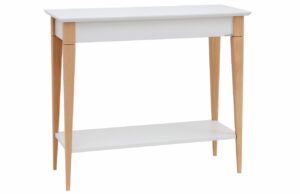 B&iacute;l&yacute; lakovan&yacute; toaletn&iacute; stolek RAGABA MIMO 85 x 35 cm