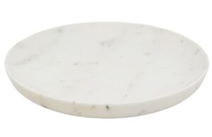 B&iacute;l&yacute; mramorov&yacute; serv&iacute;rovac&iacute; tal&iacute;ř Kave Home Ecin 30 cm