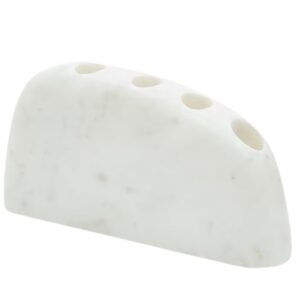 B&iacute;l&yacute; mramorov&yacute; sv&iacute;cen Kave Home Signe 25 cm