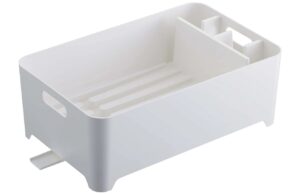 B&iacute;l&yacute; plastov&yacute; odkap&aacute;vač Yamazaki Tower 38 x 24 cm