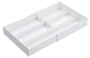 B&iacute;l&yacute; plastov&yacute; organiz&eacute;r na př&iacute;bory Yamazaki Tower 25 x 25/40 cm