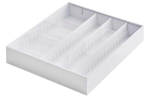 B&iacute;l&yacute; plastov&yacute; organiz&eacute;r na př&iacute;bory Yamazaki Tower 30/47