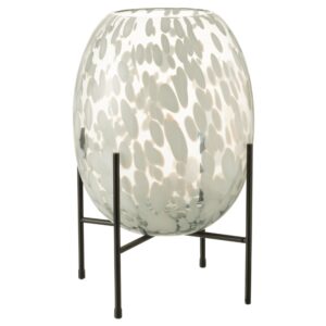 B&iacute;l&yacute; skleněn&yacute; sv&iacute;cen J-line Refy L