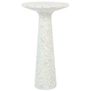 B&iacute;l&yacute; terazzo odkl&aacute;dac&iacute; stolek ZUIVER VICTORIA 30 cm