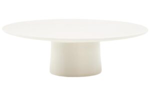 B&iacute;l&yacute; zahradn&iacute; stolek Kave Home Albanella 110 cm