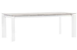 Bizzotto B&iacute;l&yacute; keramick&yacute; zahradn&iacute; rozkl&aacute;dac&iacute; stůl Otavio 220/340 x 95 cm