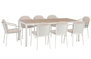 Bizzotto &Scaron;edo-b&eacute;žov&yacute; zahradn&iacute; set osmi židl&iacute; a stolu Ulises