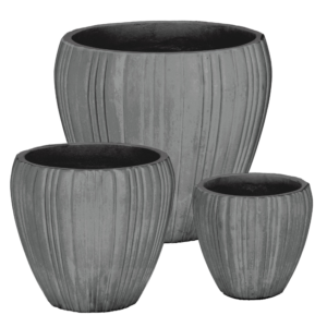 Bizzotto Set cementov&yacute;ch zahradn&iacute;ch květin&aacute;čů Halong 30/41/55 cm