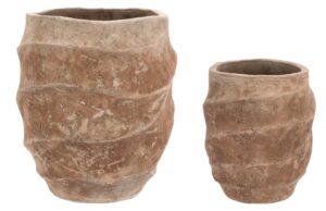 Bizzotto Set dvou zahradn&iacute;ch terakotov&yacute;ch květin&aacute;čů Teide