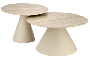 Bizzotto Set keramick&yacute;ch konferenčn&iacute;ch stolků Hardy 50/60 cm