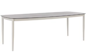 Bizzotto Světle &scaron;ed&yacute; skleněn&yacute; zahradn&iacute; stůl Nestor 220 x 100 cm