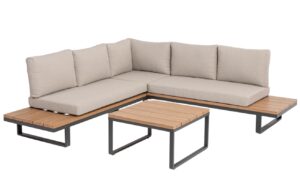 Bizzotto Zahradn&iacute; set modul&aacute;rn&iacute; rohov&eacute; pohovky a stolku Zelmar