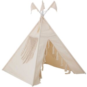 Bloomingville B&eacute;žov&yacute; bavlněn&yacute; teepee stan Fardin 110 x 140 cm