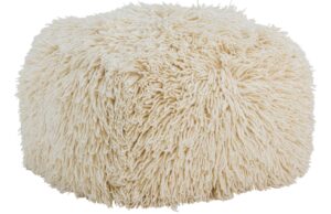Bloomingville B&eacute;žov&yacute; vlněn&yacute; puf Lomba 60 x 60 cm