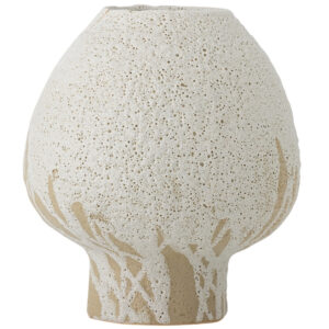 Bloomingville B&iacute;l&aacute; kameninov&aacute; v&aacute;za Morag 19 cm