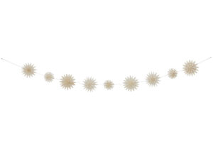 Bloomingville B&iacute;l&aacute; pap&iacute;rov&aacute; v&aacute;nočn&iacute; girlanda Bellac 183 cm
